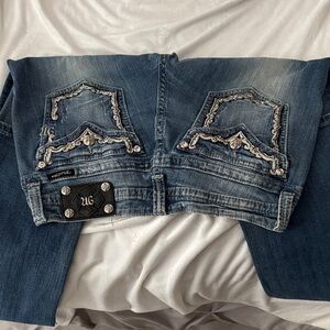 Miss Me Embellished Dark Blue Boot Cut Jeans